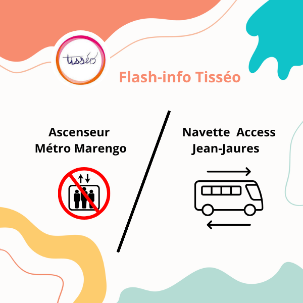 Flash-info Tisséo Ascenseur métro marengo et Navette Access jean-jauges